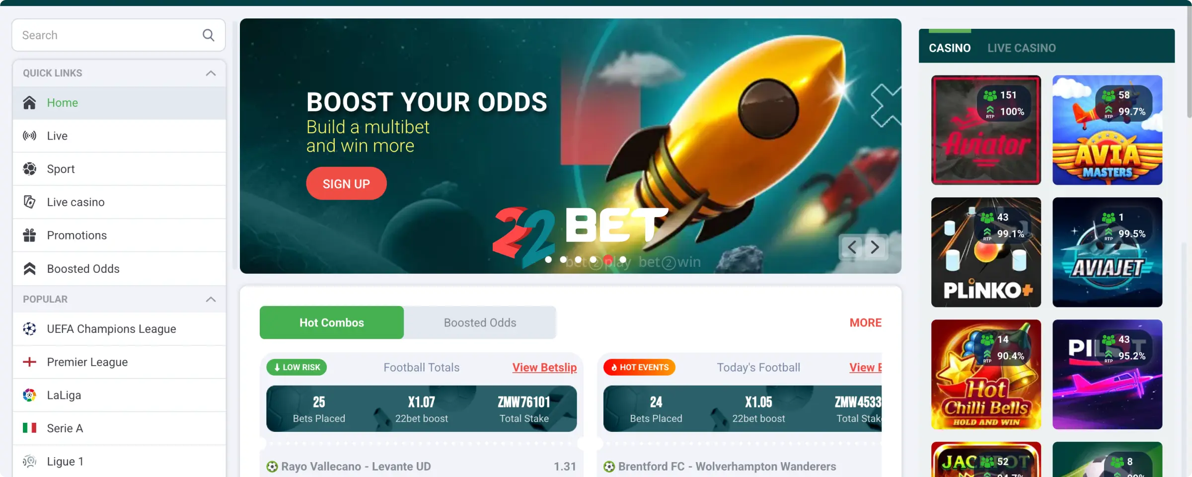 22Bet Betting Online